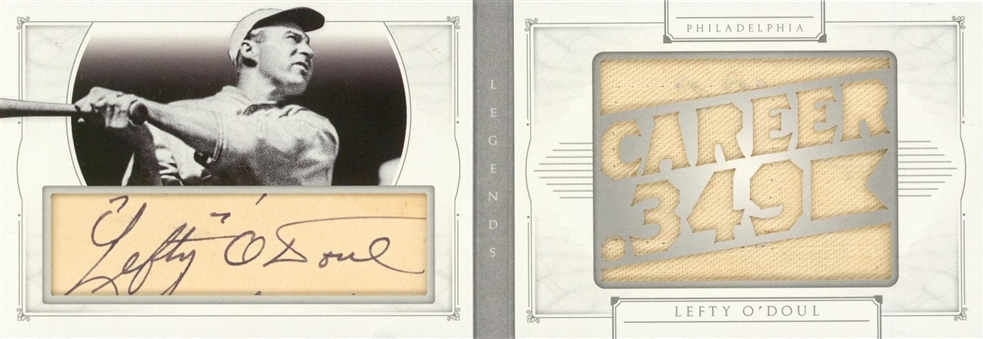 2015 "National Treasures" Booklet #55 Lefty ODoul (#1/1) – Signed Cut with Game Used Jersey Swatch